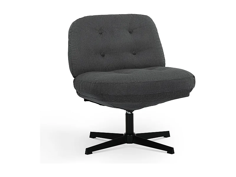 Chaise de bureau - Assise large en mousse mémoire, confort et soutien, usage bureau et maison - Gris