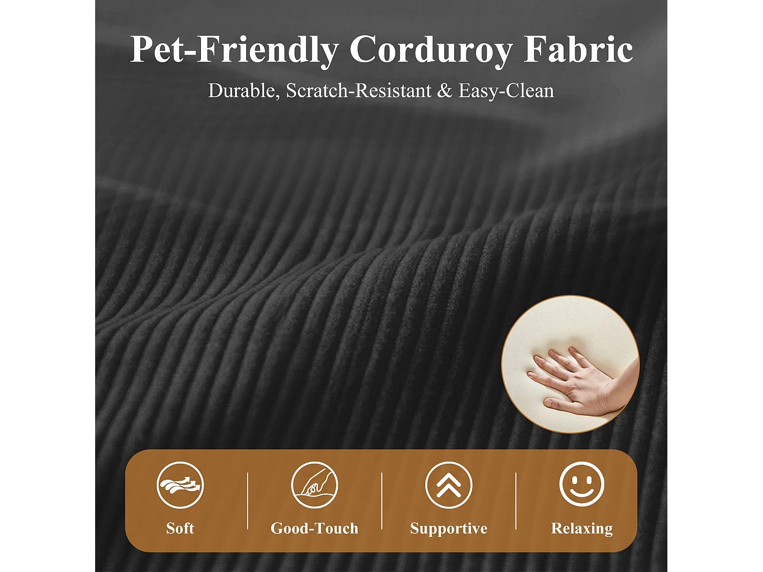 Chaise de bureau - Assise large en mousse mémoire, confort et soutien, usage bureau et maison - Noir