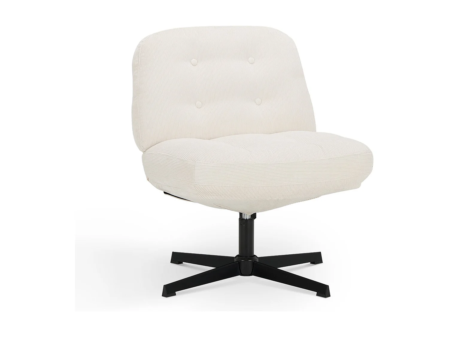 Chaise de bureau - Assise large en mousse mémoire, confort et soutien, usage bureau et maison - Blanc