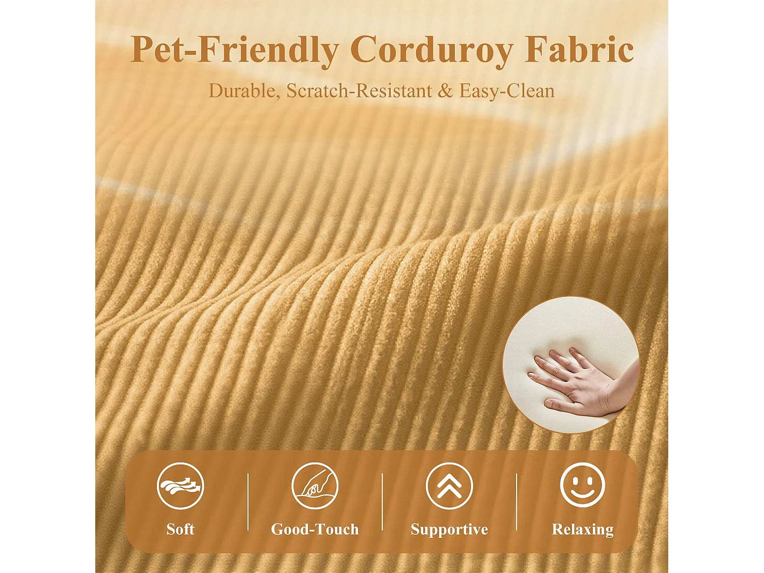 Chaise de bureau - Assise large en mousse mémoire, confort et soutien, usage bureau et maison - Jaune