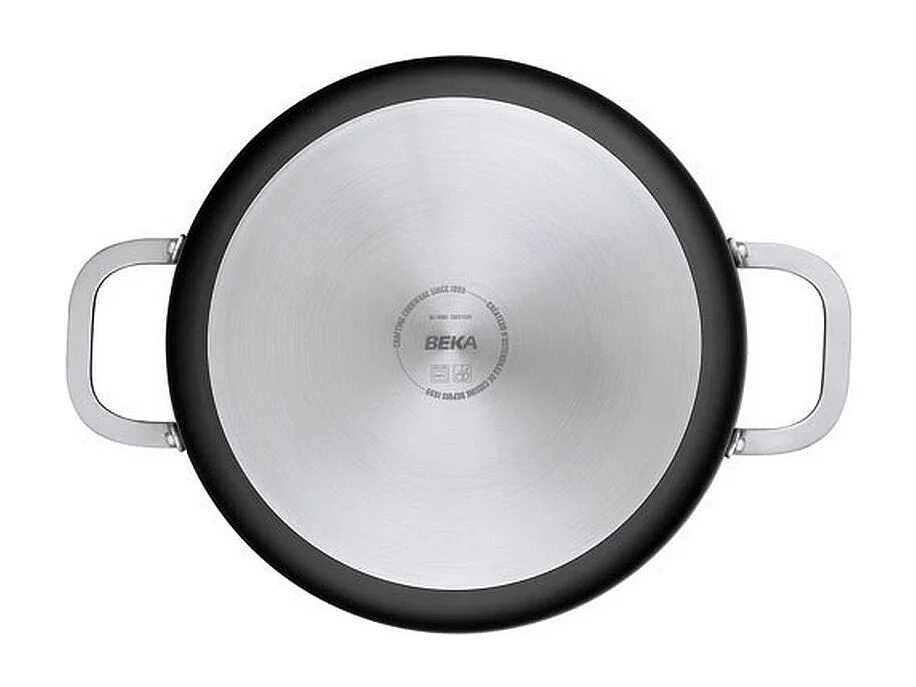 Sauteuse en aluminium 2 anses avec couvercle 28 cm