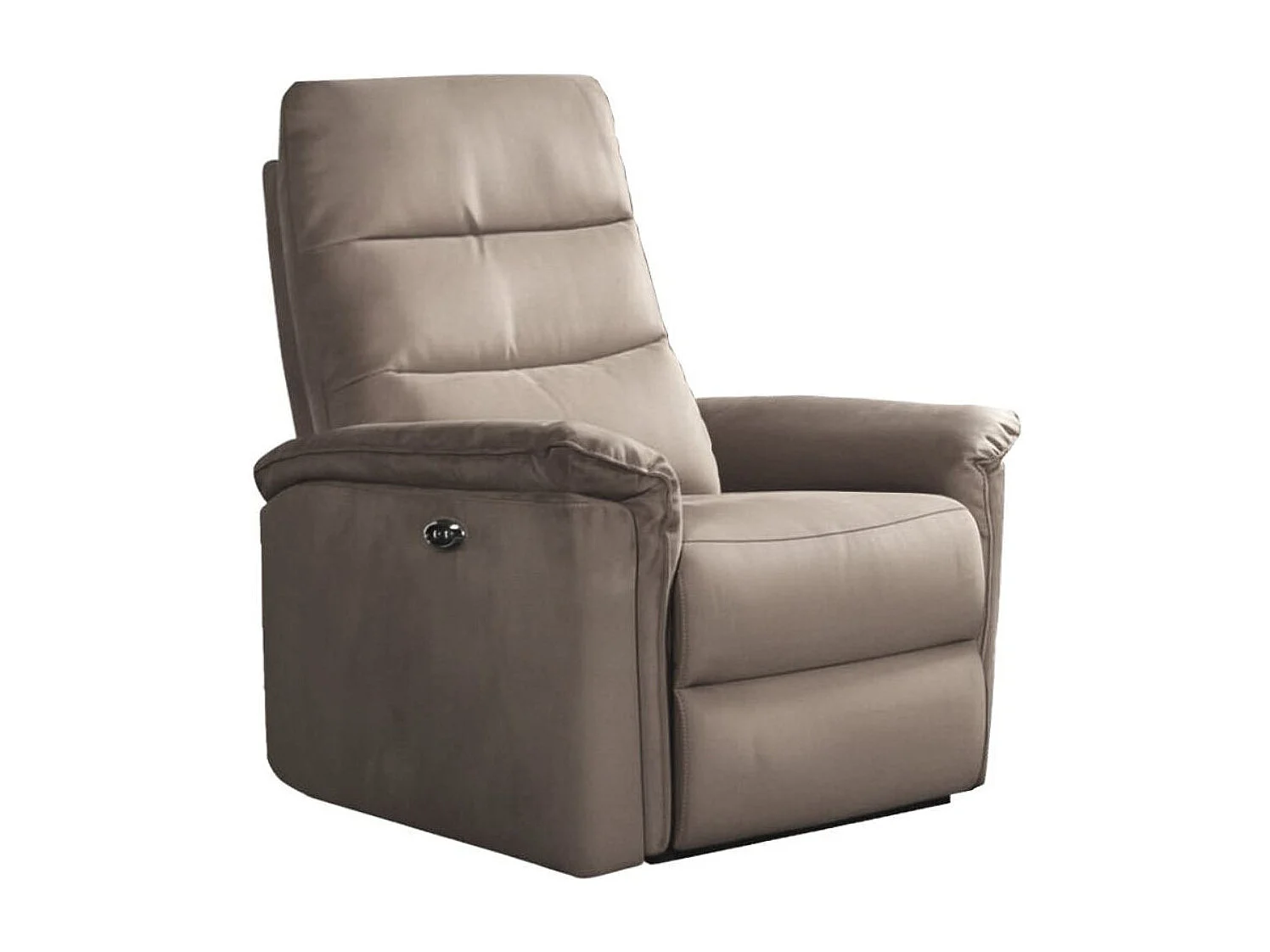 Fauteuil relax électrique en tissu polyester gris - RHODAY