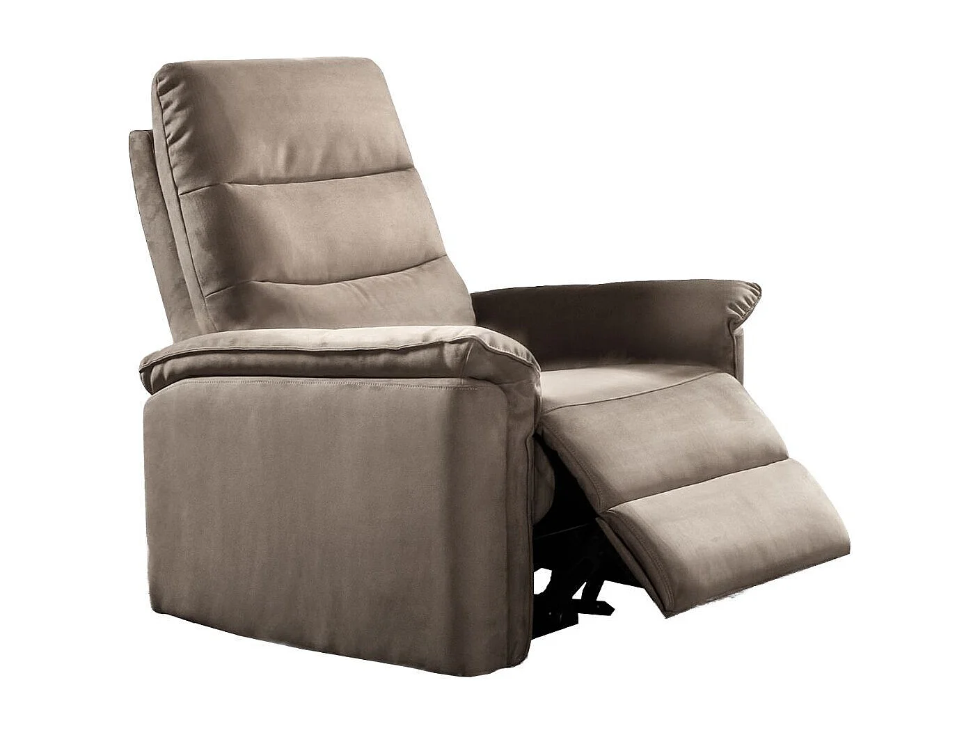 Fauteuil relax électrique en tissu polyester gris - RHODAY