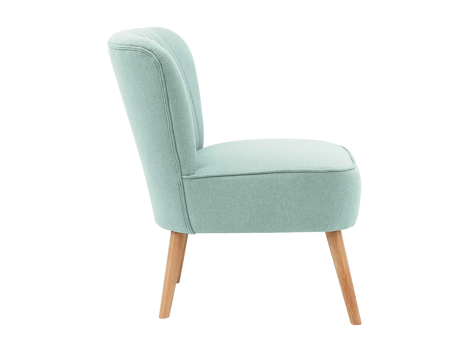 Lot de 2 fauteuils style crapaud en tissu bleu clair