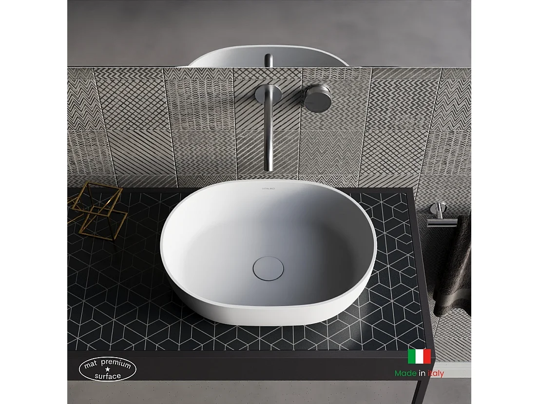 Vasque à  poser Vitaliko Rectangulaire L39 cm