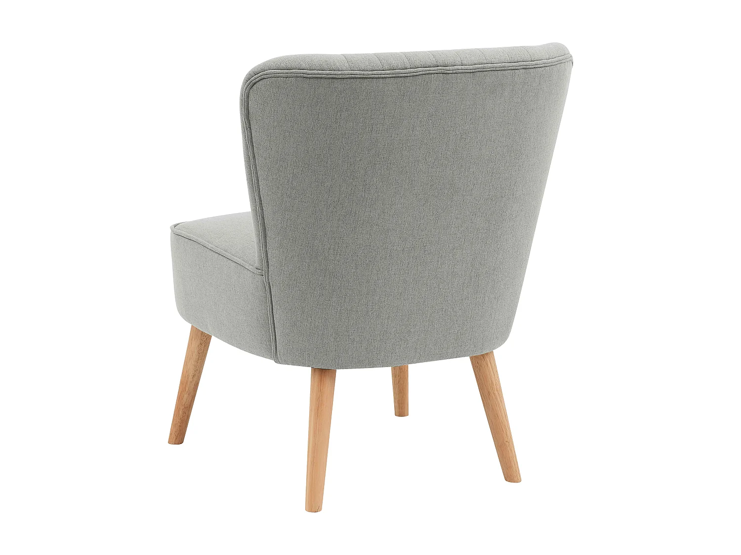 Lot de 2 fauteuils style crapaud en tissu gris clair