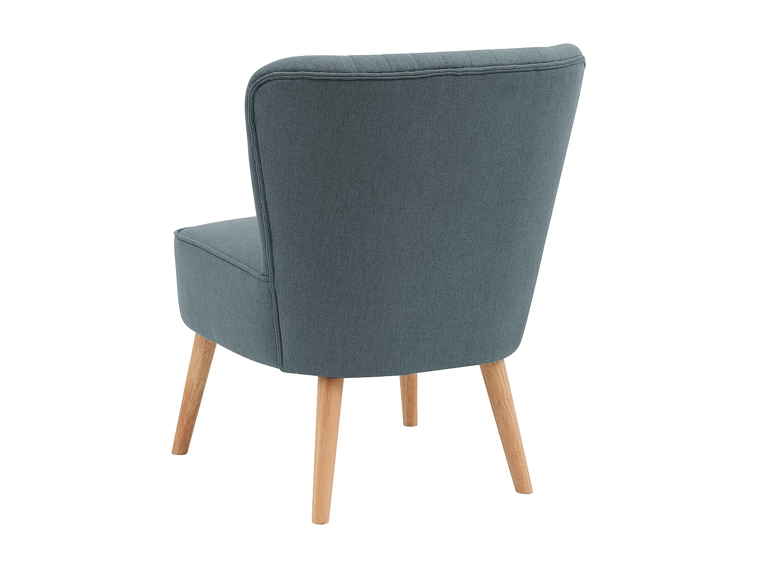 Lot de 2 fauteuils style crapaud en tissu bleu foncé