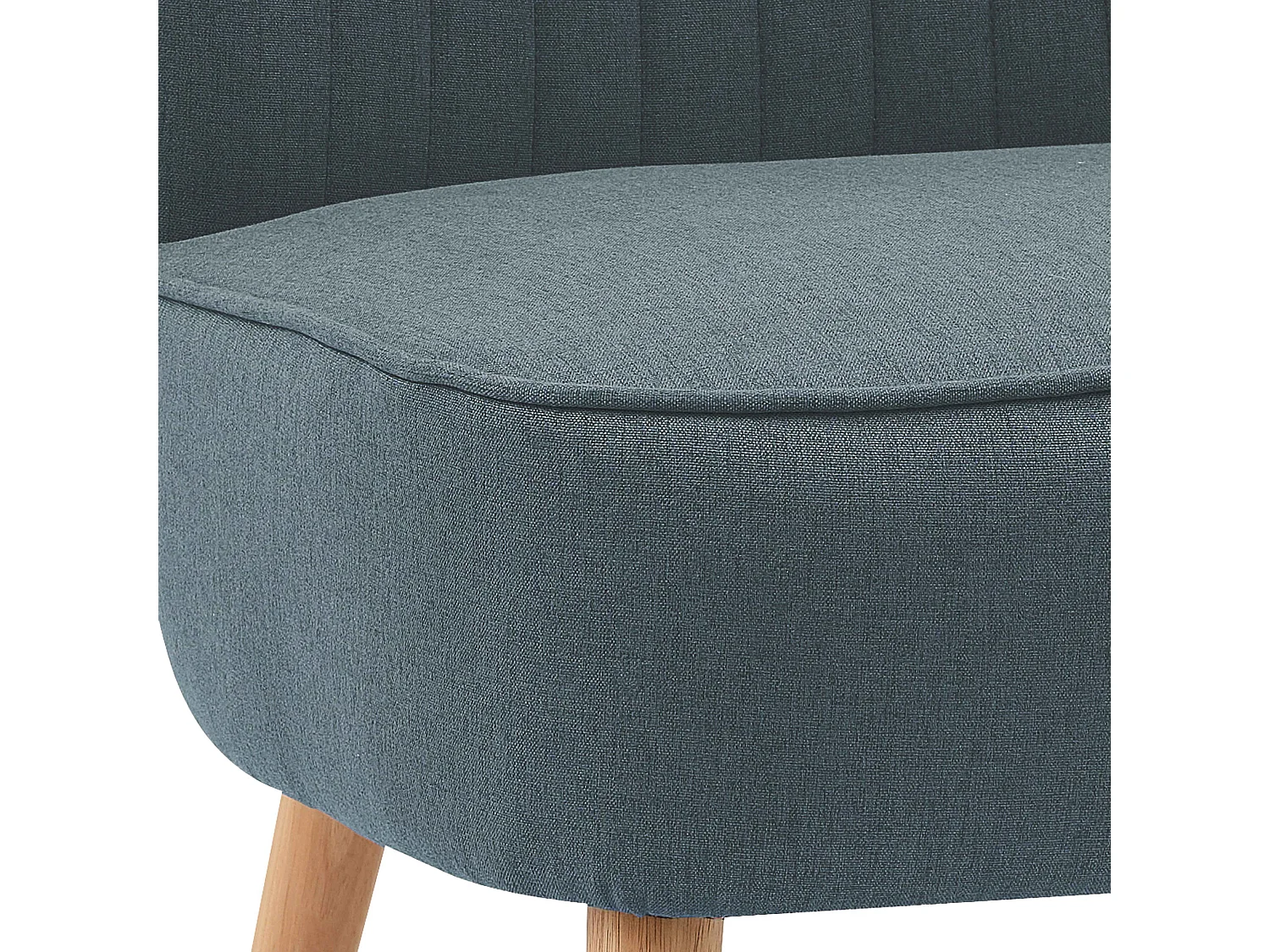 Lot de 2 fauteuils style crapaud en tissu bleu foncé