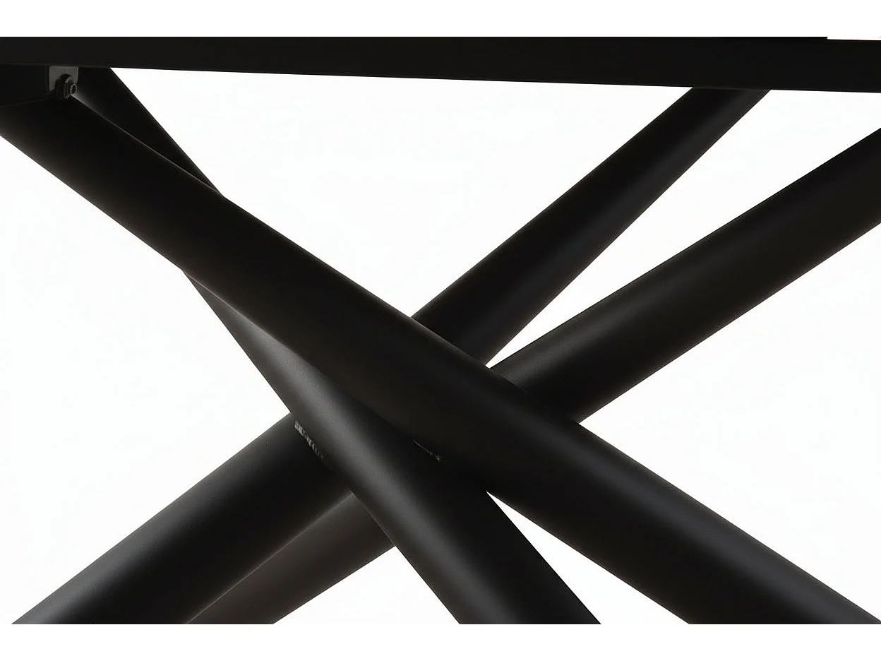 Table repas extensible céramique travertin beige 129/189 cm – NYSA