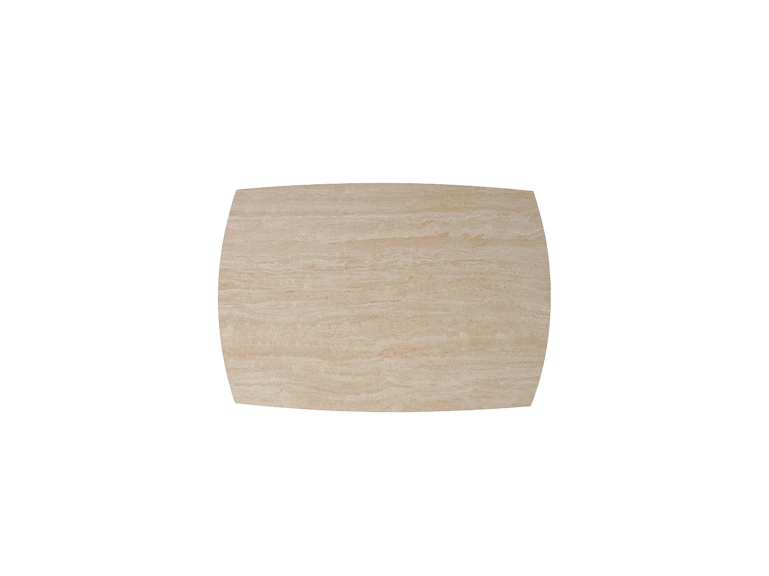Table repas extensible céramique travertin beige 129/189 cm – NYSA