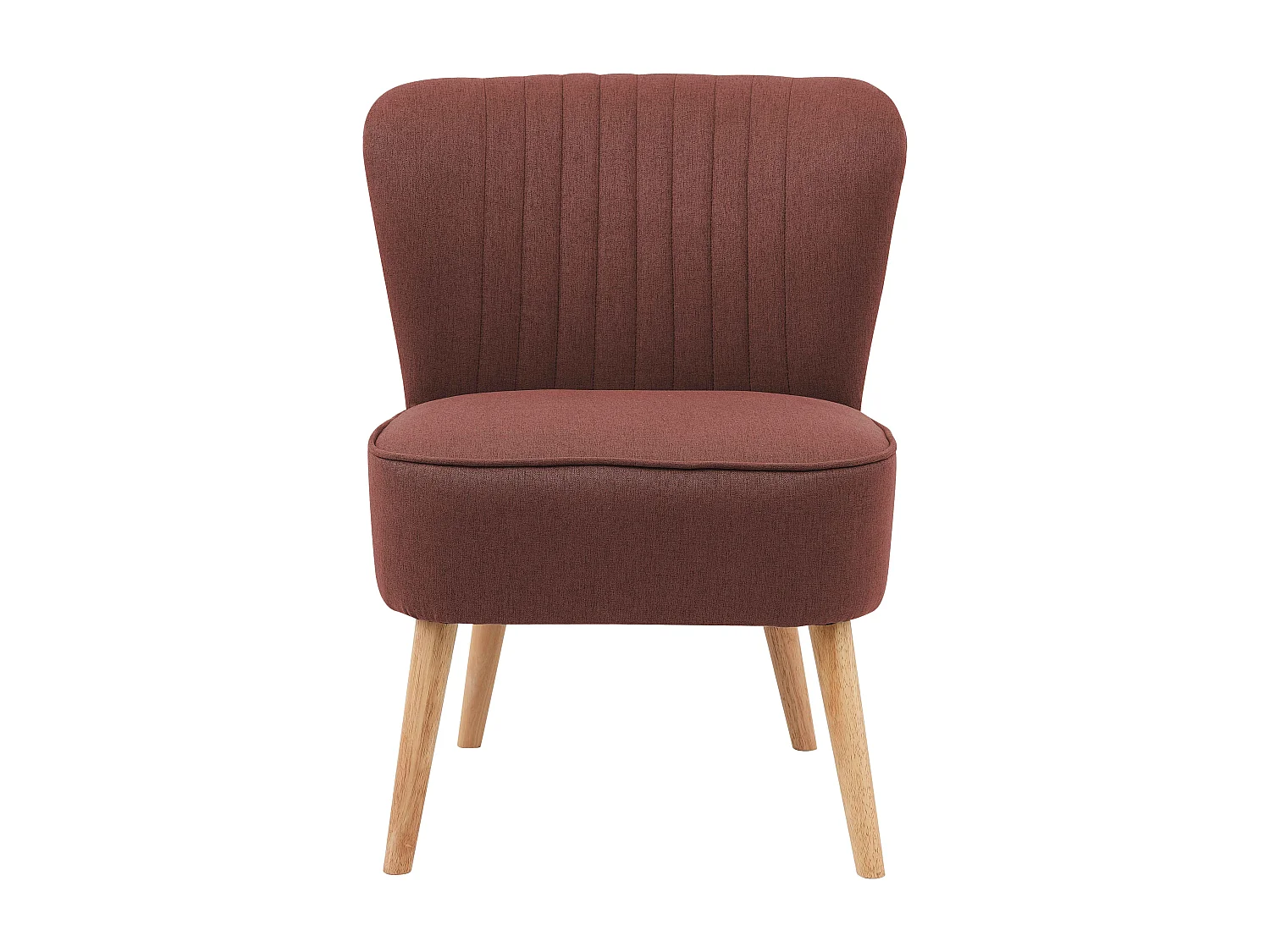 Lot de 2 fauteuils style crapaud en tissu bordeaux