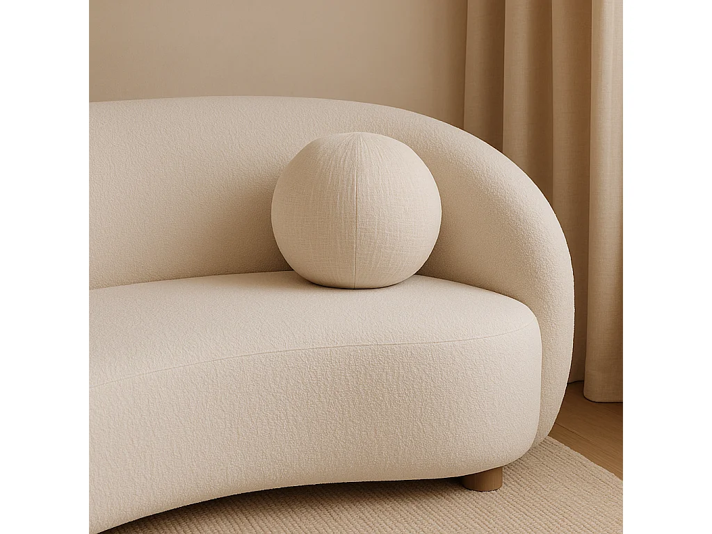 Coussin 37x37x37 cm blanc Leith LET76W