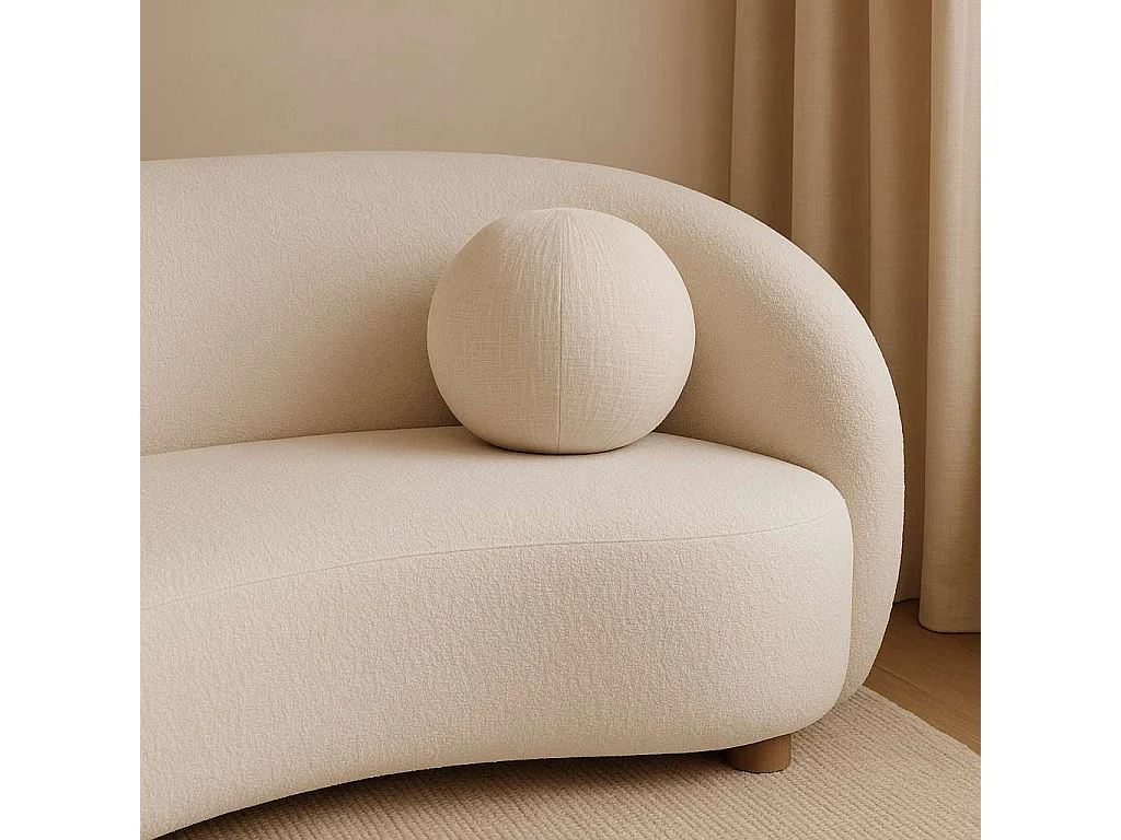 Coussin 37x37x37 cm blanc Leith LET76W