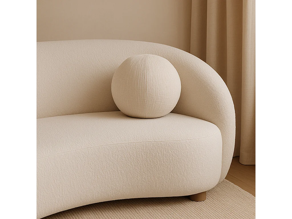 Coussin 37x37x37 cm blanc Leith LET76W