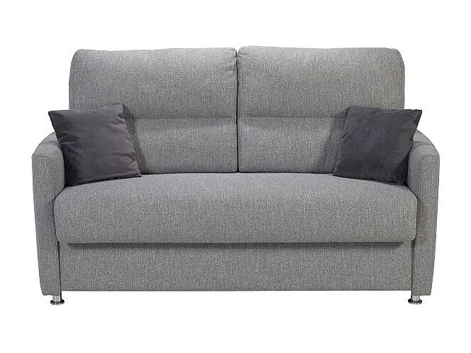 ATOME Canapé convertible 3 places gris clair matelas Dunlopillo 140cm