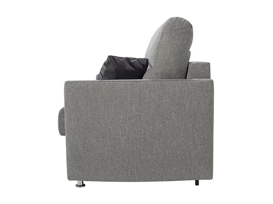 ATOME Canapé convertible 3 places gris clair matelas Dunlopillo 140cm