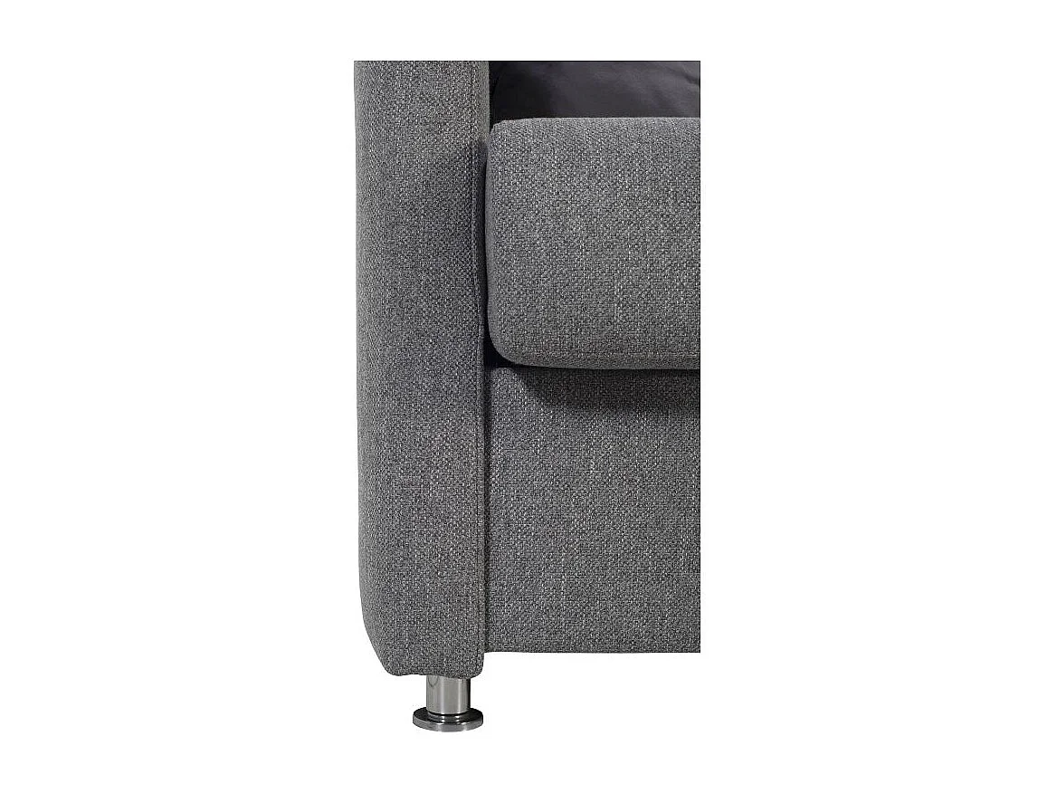 ATOME Canapé convertible 3 places gris clair matelas Dunlopillo 140cm