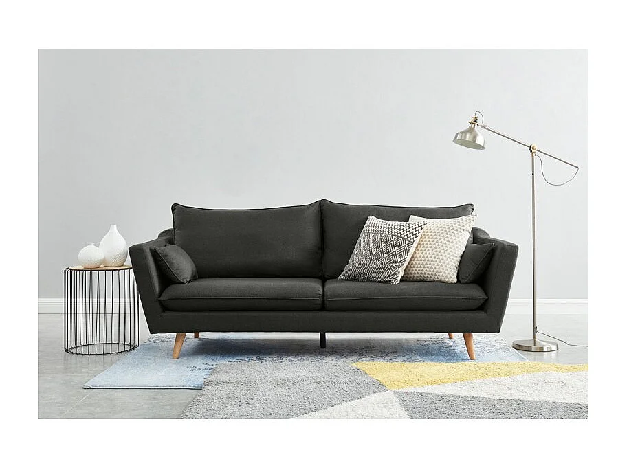 Canapé LOUISE gris foncé style scandinave