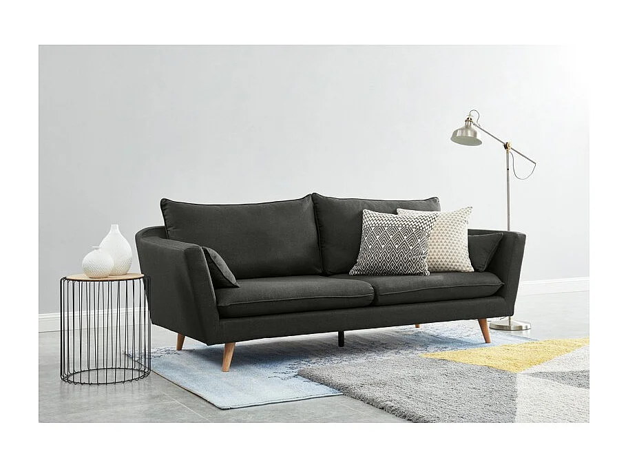 Canapé LOUISE gris foncé style scandinave