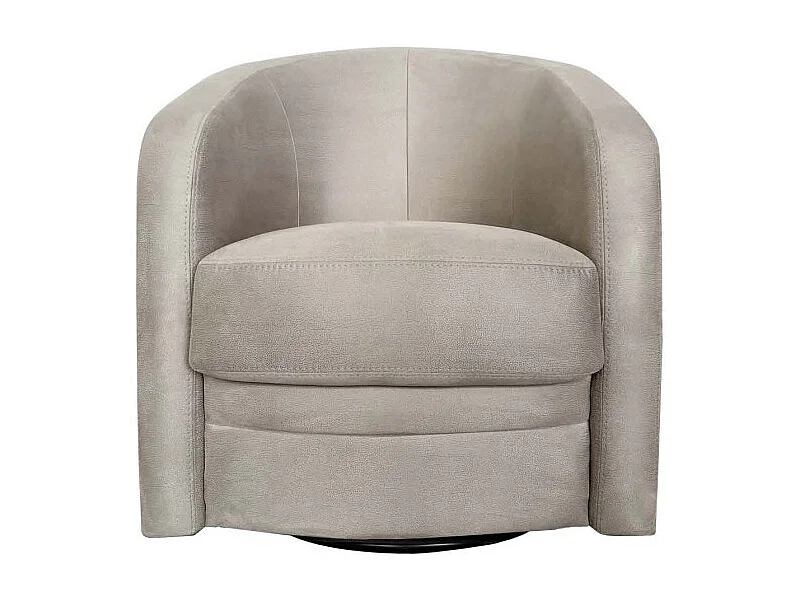 PISE Fauteuil crapaud pivotant beige crème