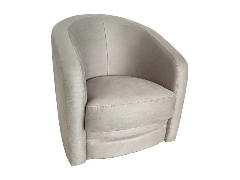 PISE Fauteuil crapaud pivotant beige crème