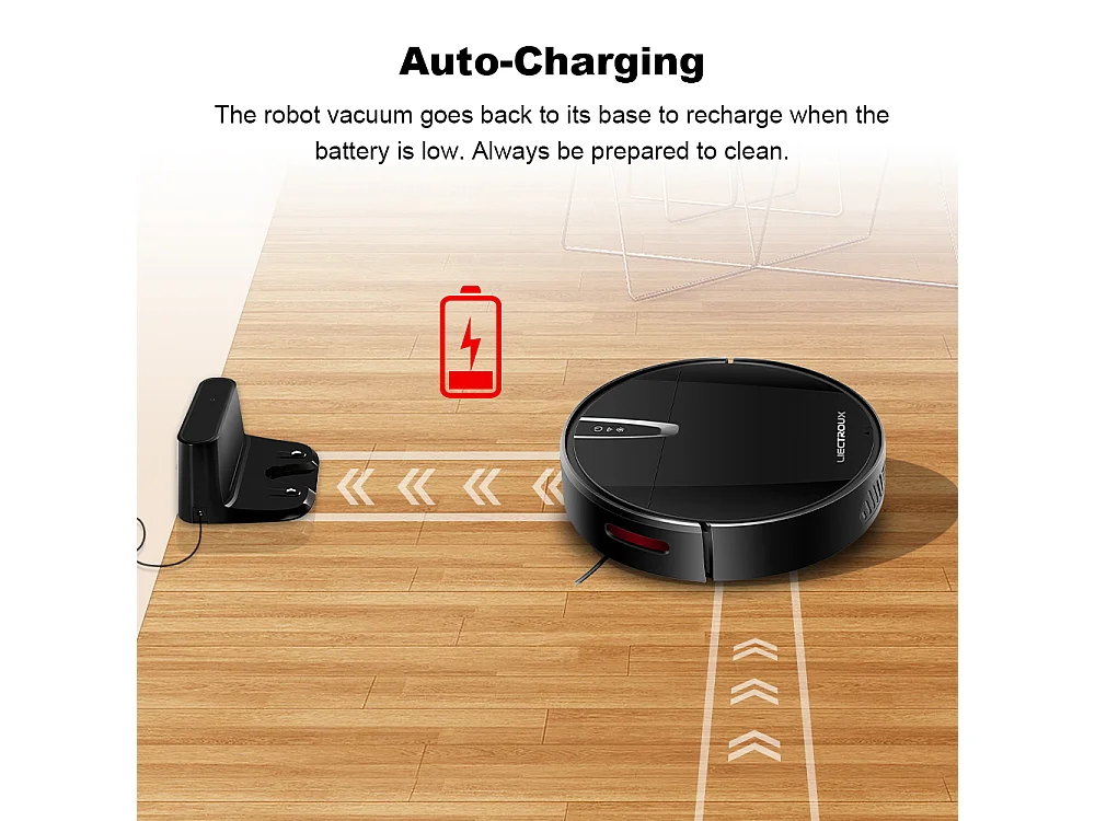 LIECTROUX V3S PRO - Aspirateur robot laveur connecté - 4000 Pa - Navigation cartographique - Autonomie 120 mn