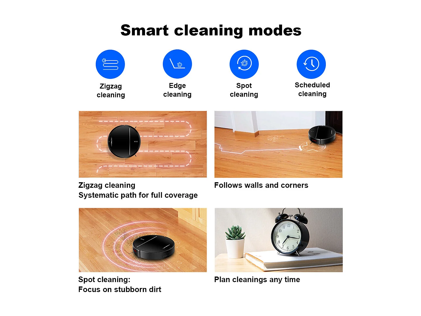 LIECTROUX M7S PRO - Aspirateur robot laveur connecté - 4000 Pa - Navigation cartographique - Autonomie 120 mn