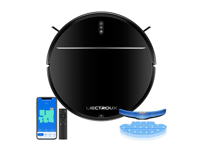 LIECTROUX M7S PRO - Aspirateur robot laveur connecté - 4000 Pa - Navigation cartographique - Autonomie 120 mn