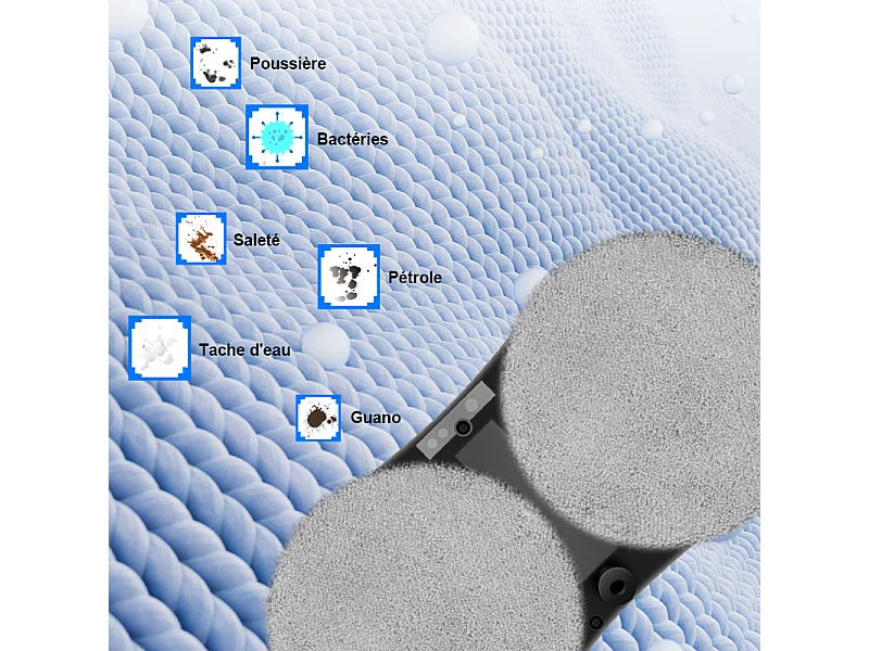 Robot Lave Vitre HCR-10 Blanc - 2800 Pa - Rservoir 30ml - Nettoyage auto - Robot laveur de vitres intelligent autonome