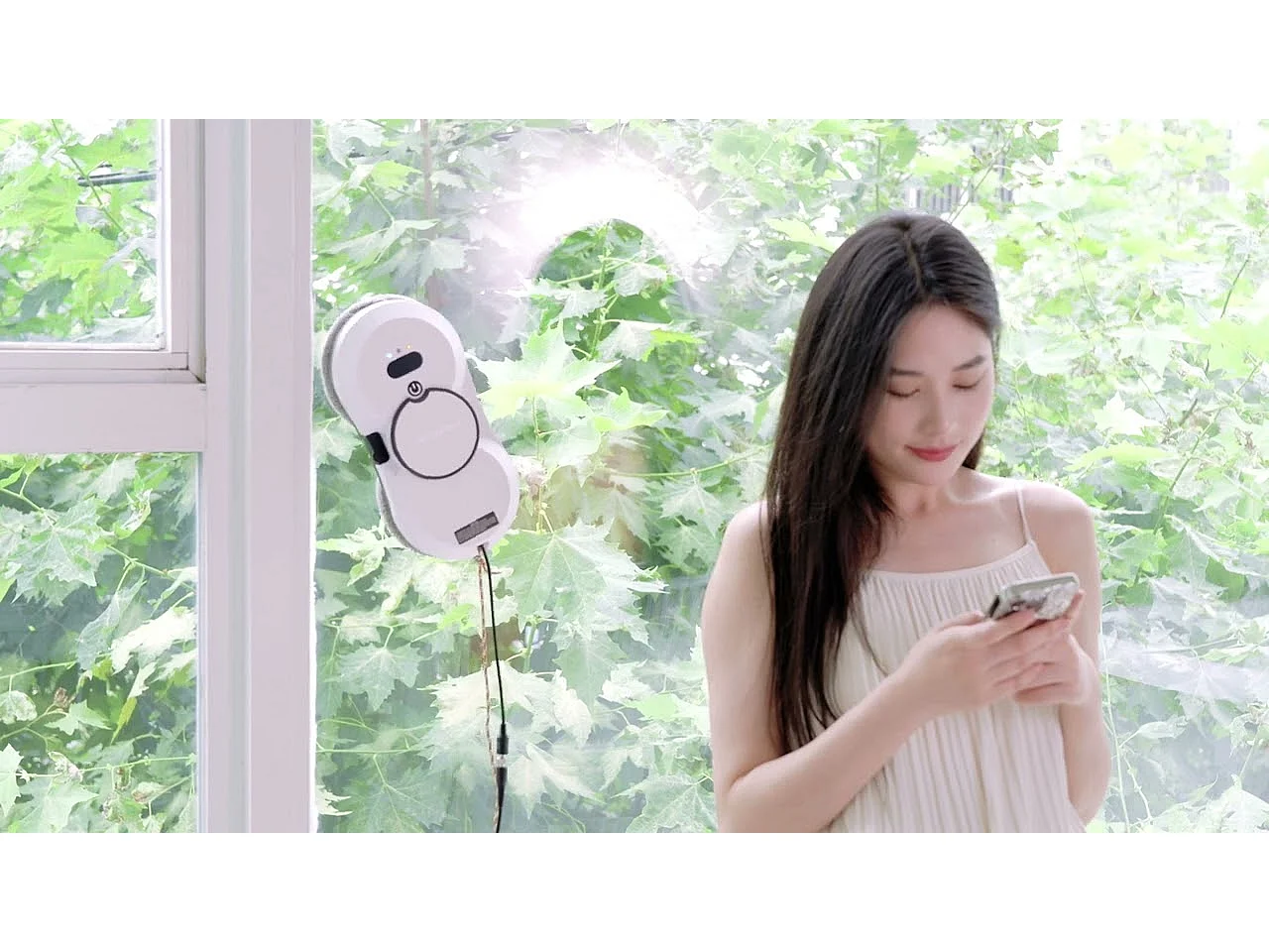 Robot Lave Vitre HCR-10 Blanc - 2800 Pa - Rservoir 30ml - Nettoyage auto -  intelligent autonome