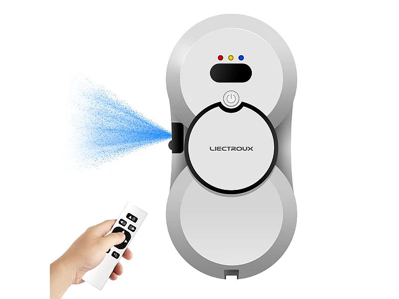 Robot Lave Vitre HCR-10 Blanc - 2800 Pa - Rservoir 30ml - Nettoyage auto - Robot laveur de vitres intelligent autonome