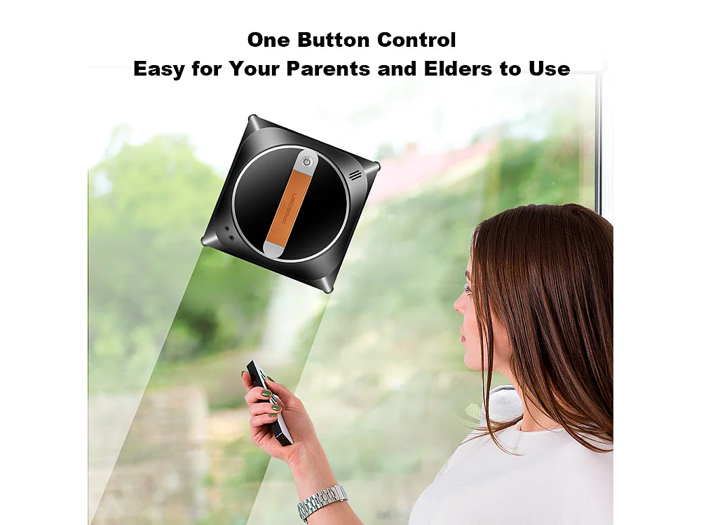 Aspirateur robot YW910 : Le meilleur robot de nettoyage intelligent pour fenêtres hautes avec protection anti-chute,APP