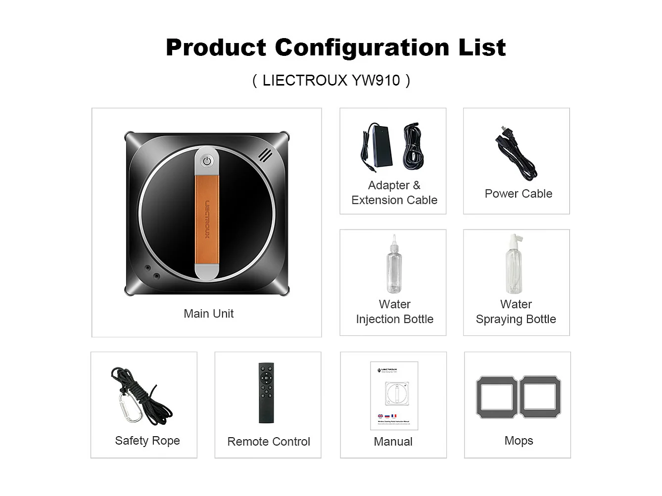 Aspirateur robot YW910 : Le meilleur robot de nettoyage intelligent pour fenêtres hautes avec protection anti-chute,APP