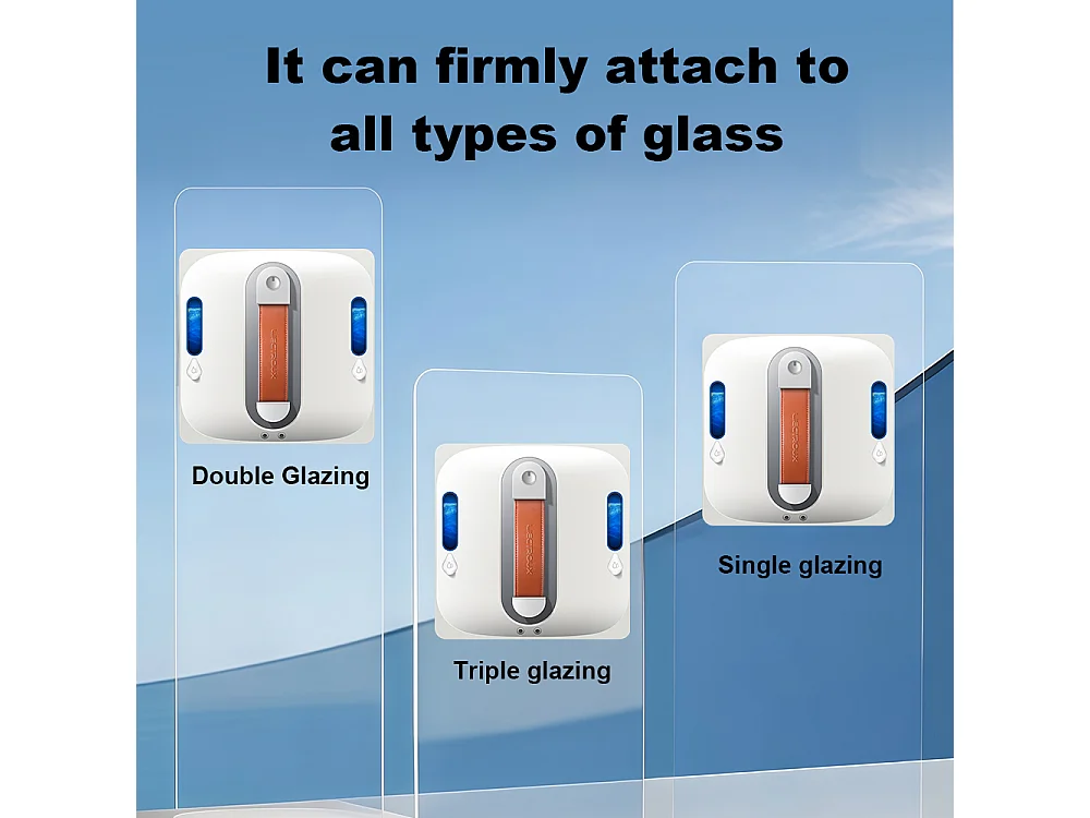 Robot nettoyeur de fenêtres Liectroux S11, Pulvérisation d'eau 4 directions, Robot nettoyeur pour vitres, sols et carreaux de murs domestiques