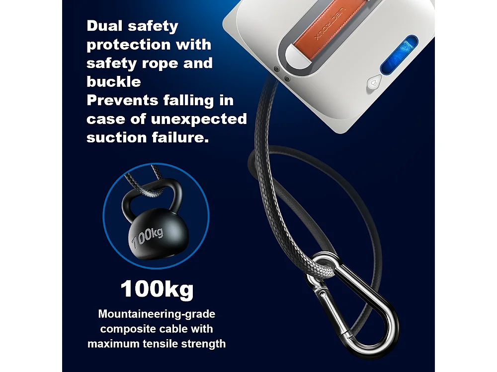 Robot nettoyeur de fenêtres Liectroux S11, Pulvérisation d'eau 4 directions, Robot nettoyeur pour vitres, sols et carreaux de murs domestiques