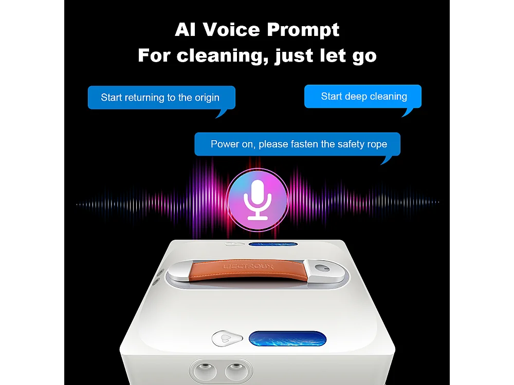 Robot nettoyeur de fenêtres Liectroux S11, Pulvérisation d'eau 4 directions, Robot nettoyeur pour vitres, sols et carreaux de murs domestiques