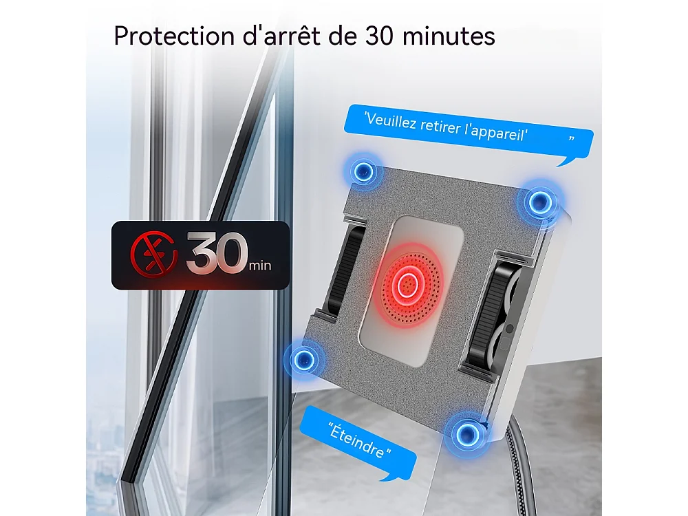 Robot nettoyeur de fenêtres Liectroux S11, Pulvérisation d'eau 4 directions, Robot nettoyeur pour vitres, sols et carreaux de murs domestiques