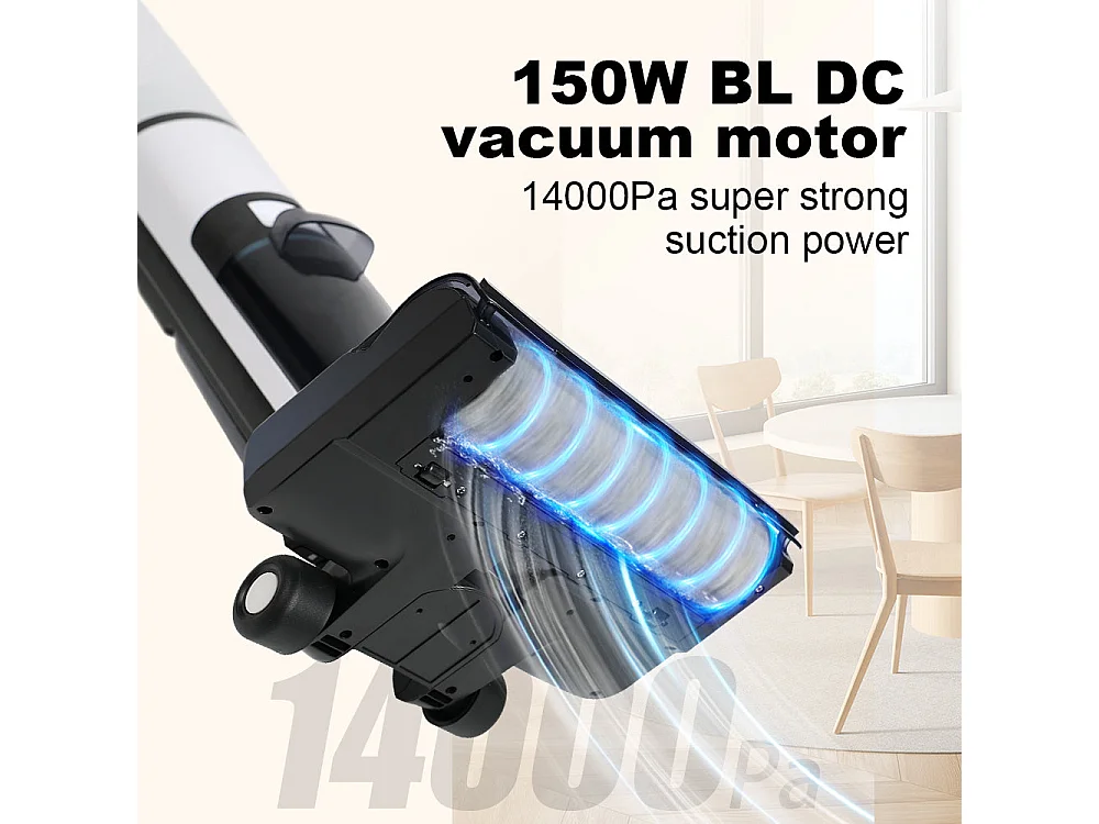 Aspirateur eau et poussière sans fil portatif i7 Pro, autonettoyant, autoséchant, avec guide vocal