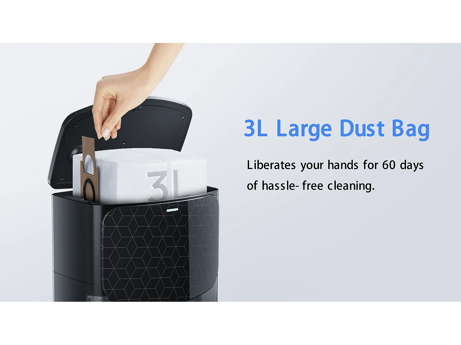 Aspirateur robot G7 avec bac à poussière à vidage automatique, navigation laser, 5 cartes enregistrées, 5200 mAh, 6500 Pa,