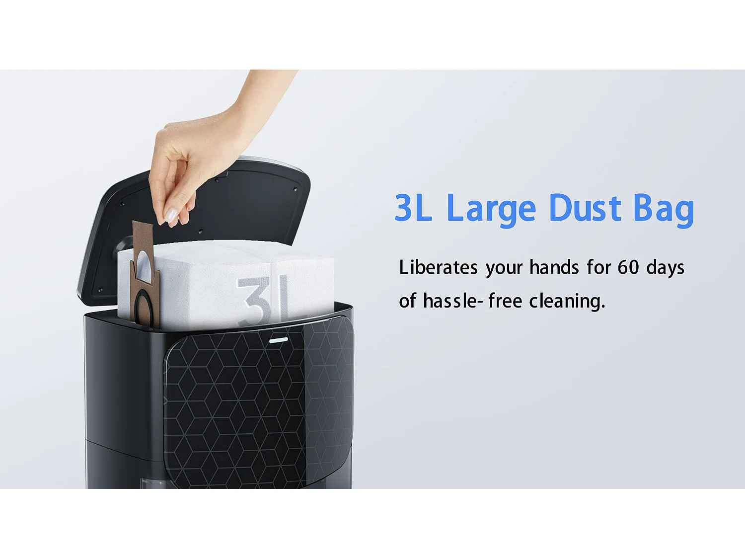Aspirateur robot G7 avec bac à poussière à vidage automatique, navigation laser, 5 cartes enregistrées, 5200 mAh, 6500 Pa,