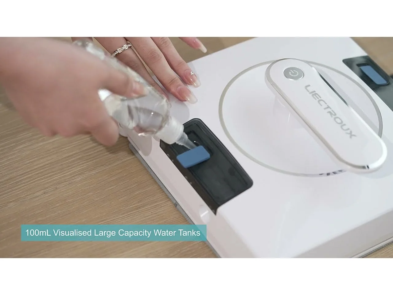 Aspirateur robot Liectroux pour vitres YW-509 , aspirateur automatique avec réservoir d'eau à 4 éléments, application connectée, guidage vocal,