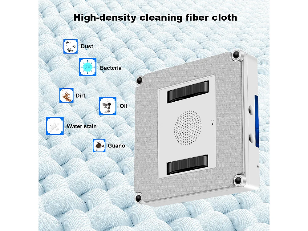 Aspirateur robot Liectroux pour vitres YW-509 , aspirateur automatique avec réservoir d'eau à 4 éléments, application connectée, guidage vocal,