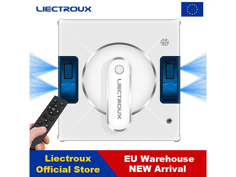 Aspirateur robot Liectroux pour vitres YW-509 , aspirateur automatique avec réservoir d'eau à 4 éléments, application connectée, guidage vocal,