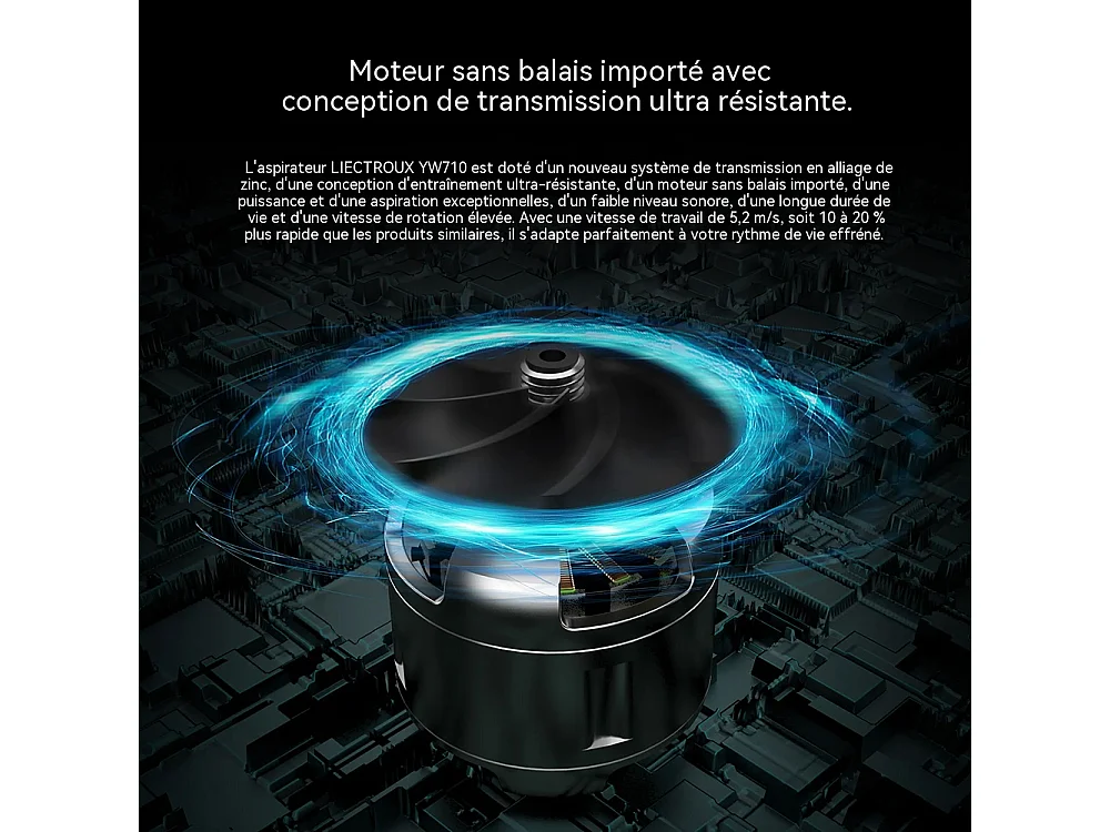 Robot Lave-Vitre - LIECTROUX - YW710 - Double Pulvrisation - Assistant vocal - Vitesse 3,5 minm