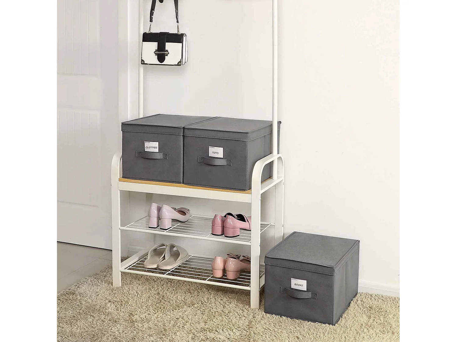 Lot de 3 boîtes de rangement, boîte pliante Mamoudzou