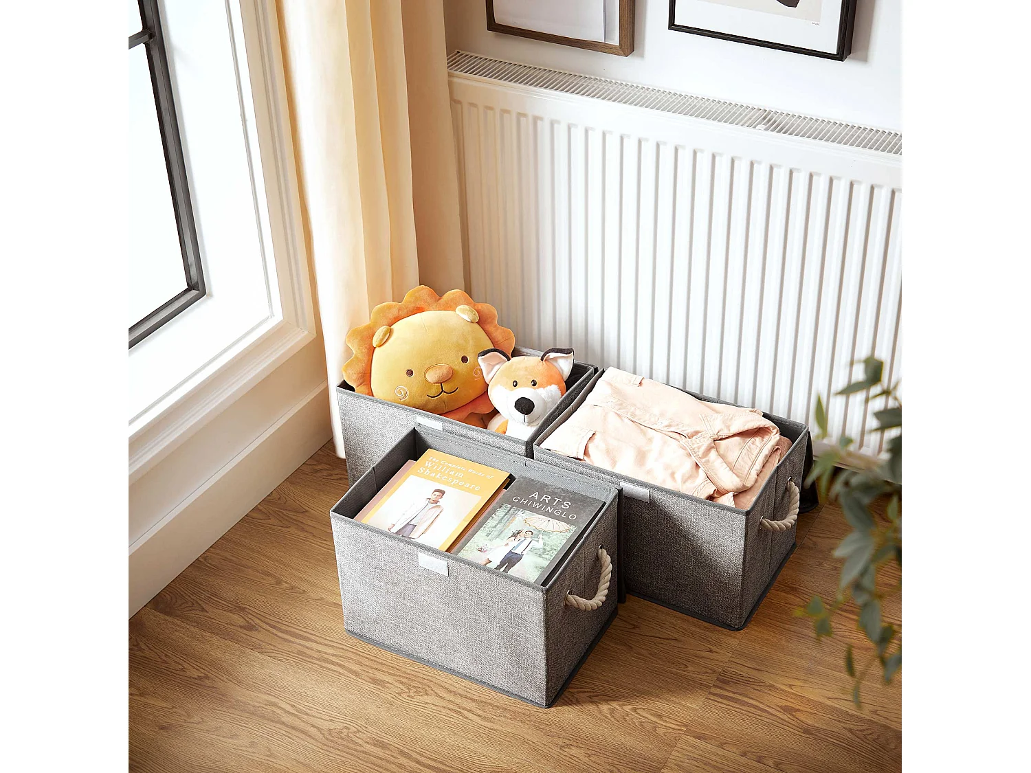 Lot de 3 boîtes de rangement pliables Saint-Pétersbourg