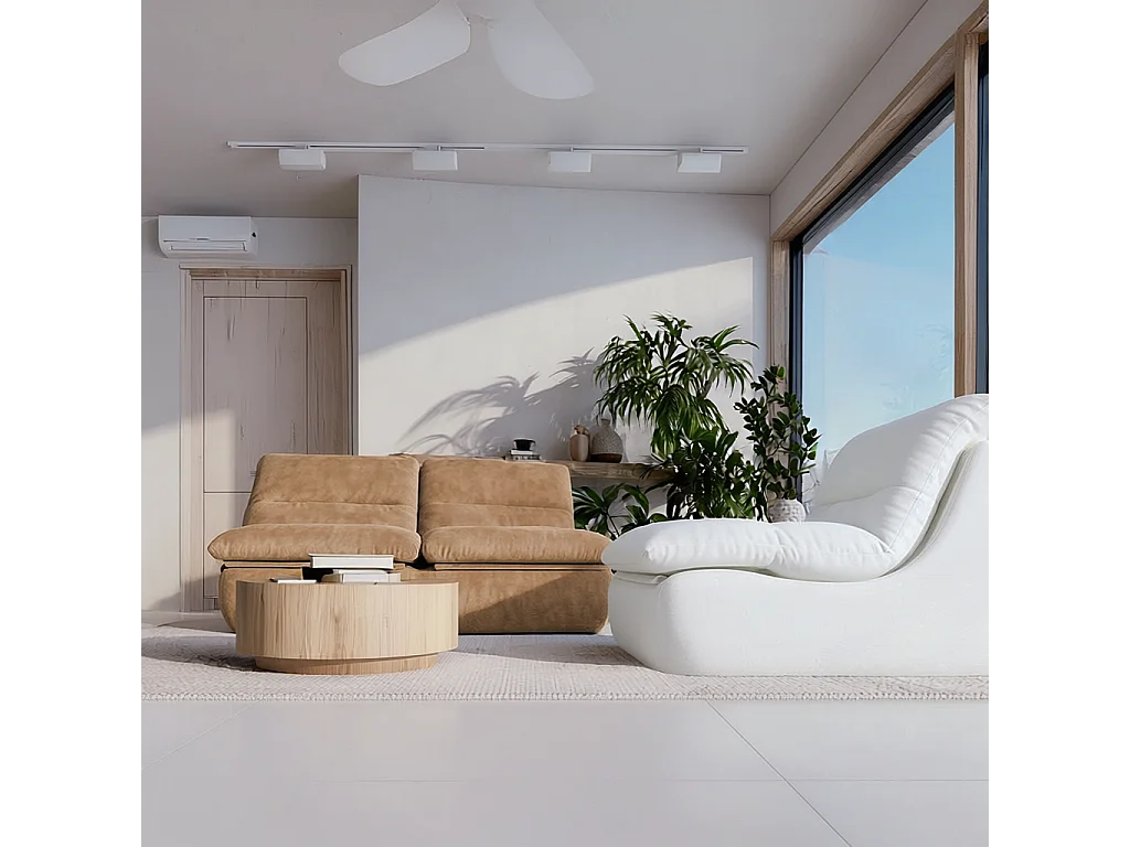 Coco Living Nuvia Living Set 3-Sitzer - Sand und Weiß