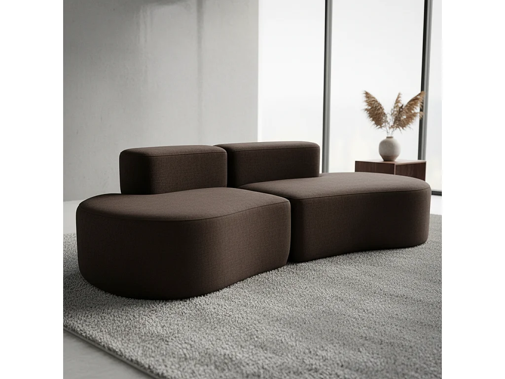 Canapé Lounge double - chocolat noir