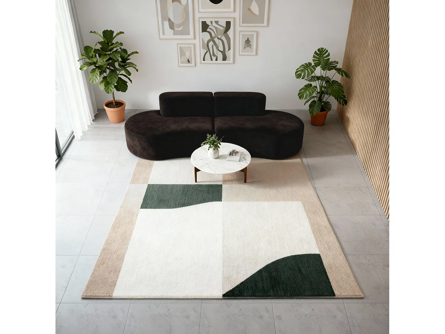 Coco Living Lounge-Sofa Doppel - Dunkle Schokolade