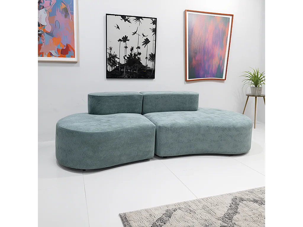 Coco Living Canapé Lounge double - sauge